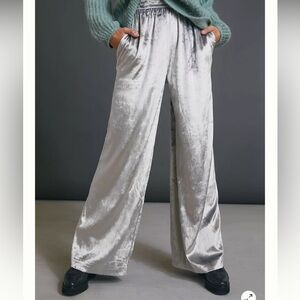 Maeve Anthropologie Anastacia Velvet Wide-Leg Pants medium